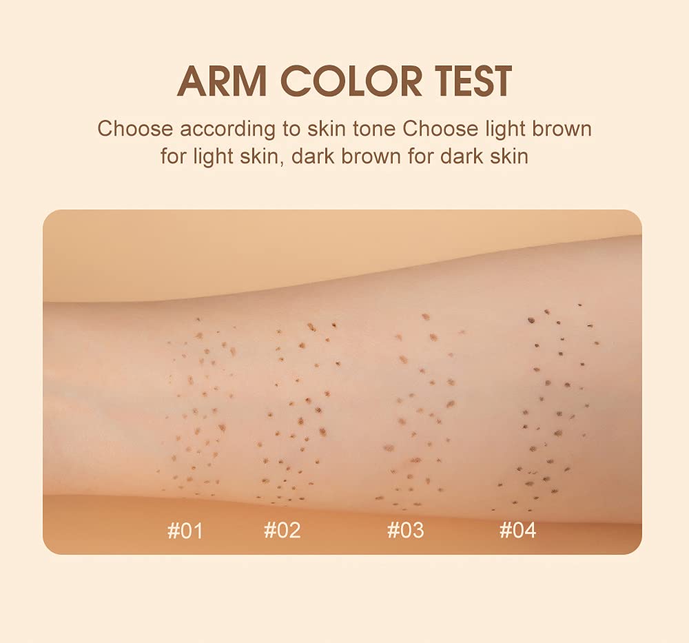 AKARY Freckle Pen Professional Lifelike Face Concealer Point Out Natural Waterproof Longlasting Soft Artificial Freckles Fine Makeup Freckle Pen Life Face Decoration (#02 Natural coffee) - Image 5