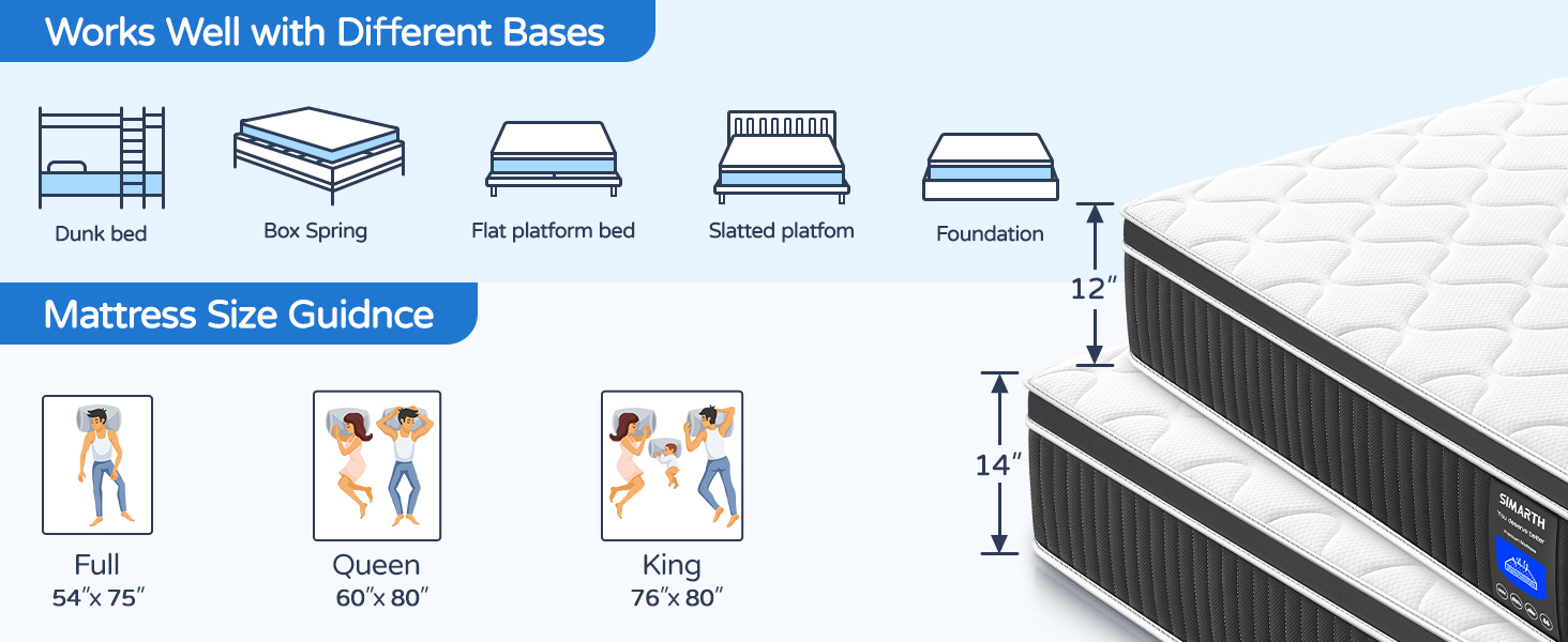 full size mattress 12+ inch