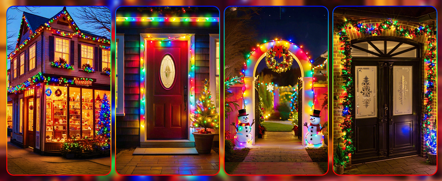 Multicolor Solar Christmas Lights for Outdoor Christmas Decorations!