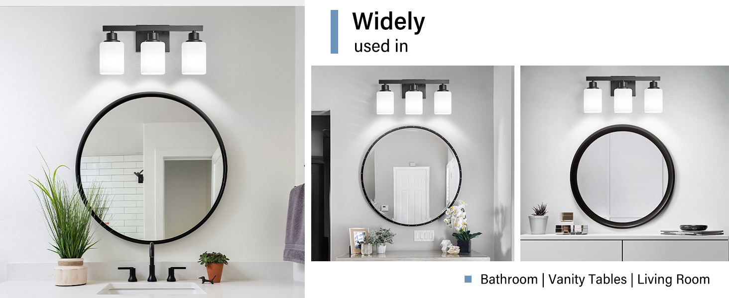 3light bathroom light fixtures vanity lights bathroom lighting over mirror matte black modern square