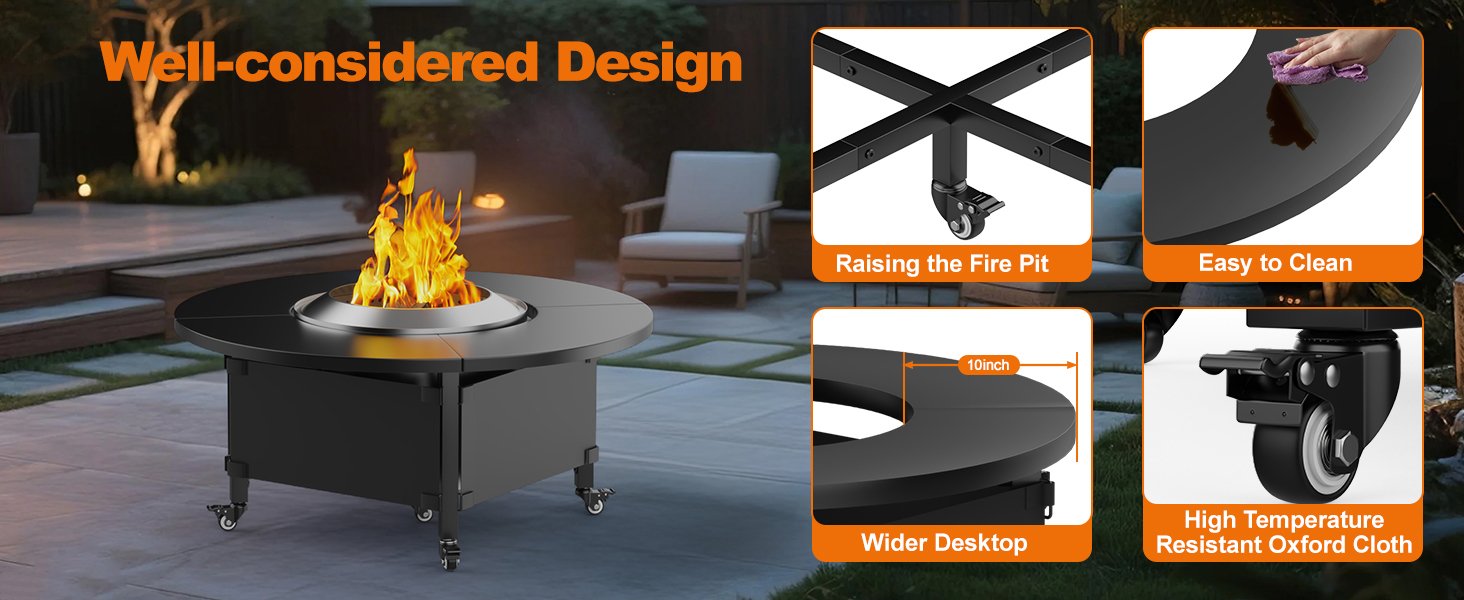 fire pit surround table for solo stove