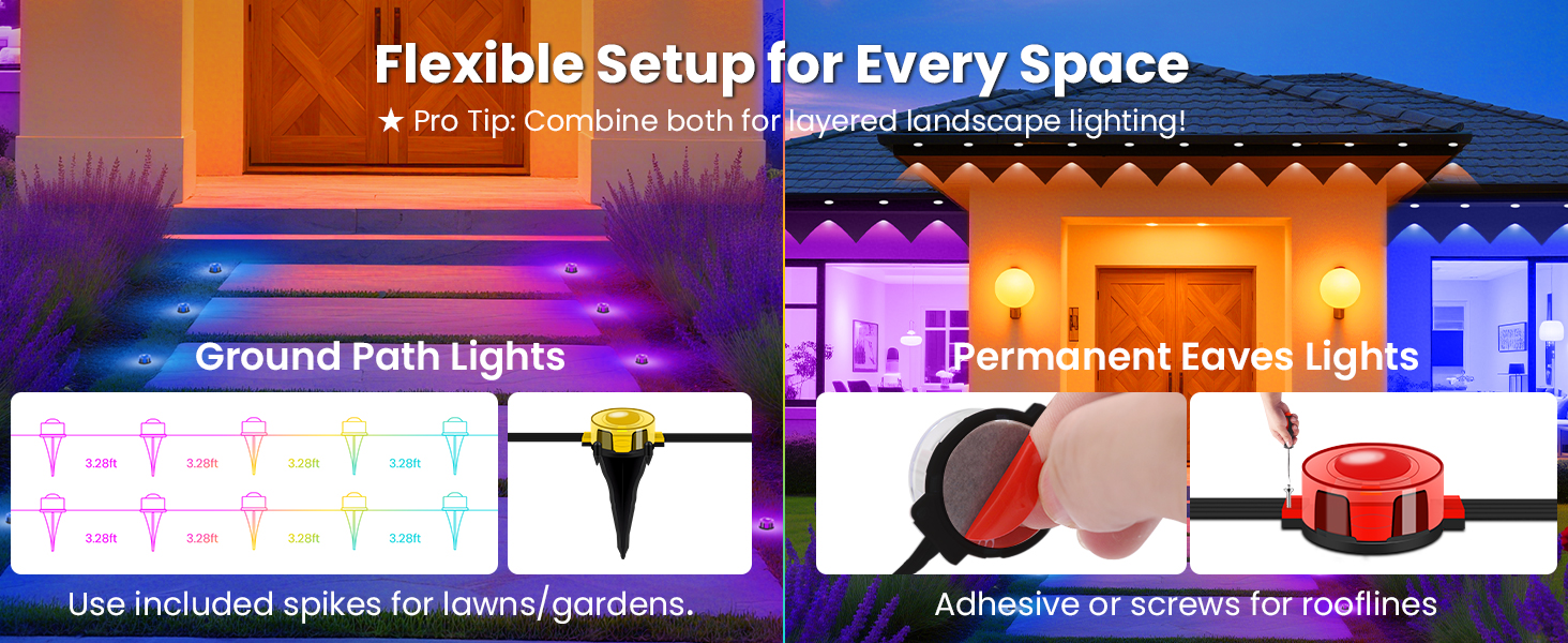 smart permanent outdoor lights