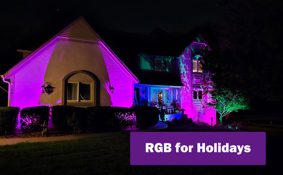 rgb spotlights outdoor for holidays