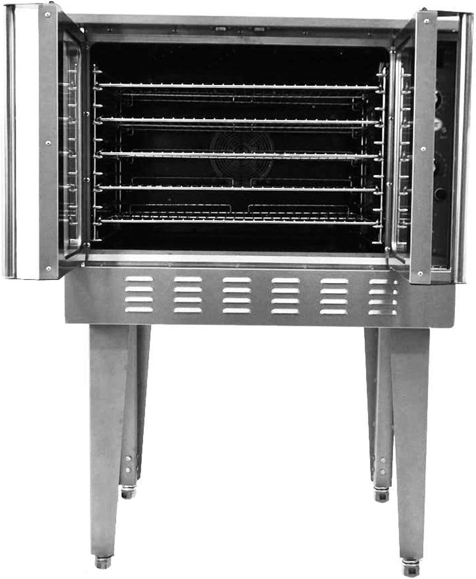 Commercial Convection Oven, 240V Single Phase, 10,000Watt, Single Deck, Four Legs, Restaurant Kitchen Bakery COE1