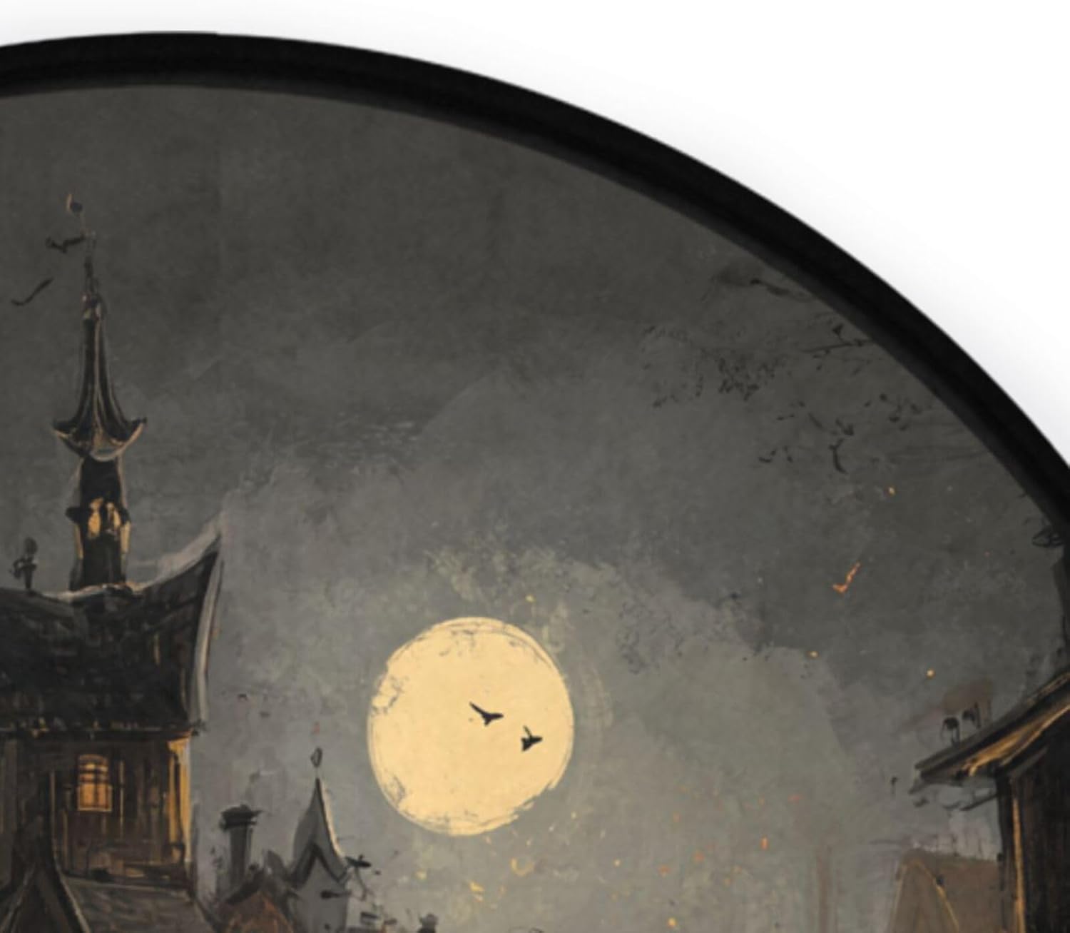 ALAZA Retro Halloween Night Pumpkins Round Floor Mat Non-Slip Absorbent Floor Mat for Living Room Bedroom Study Room,36.2 inch Diameter - Image 5