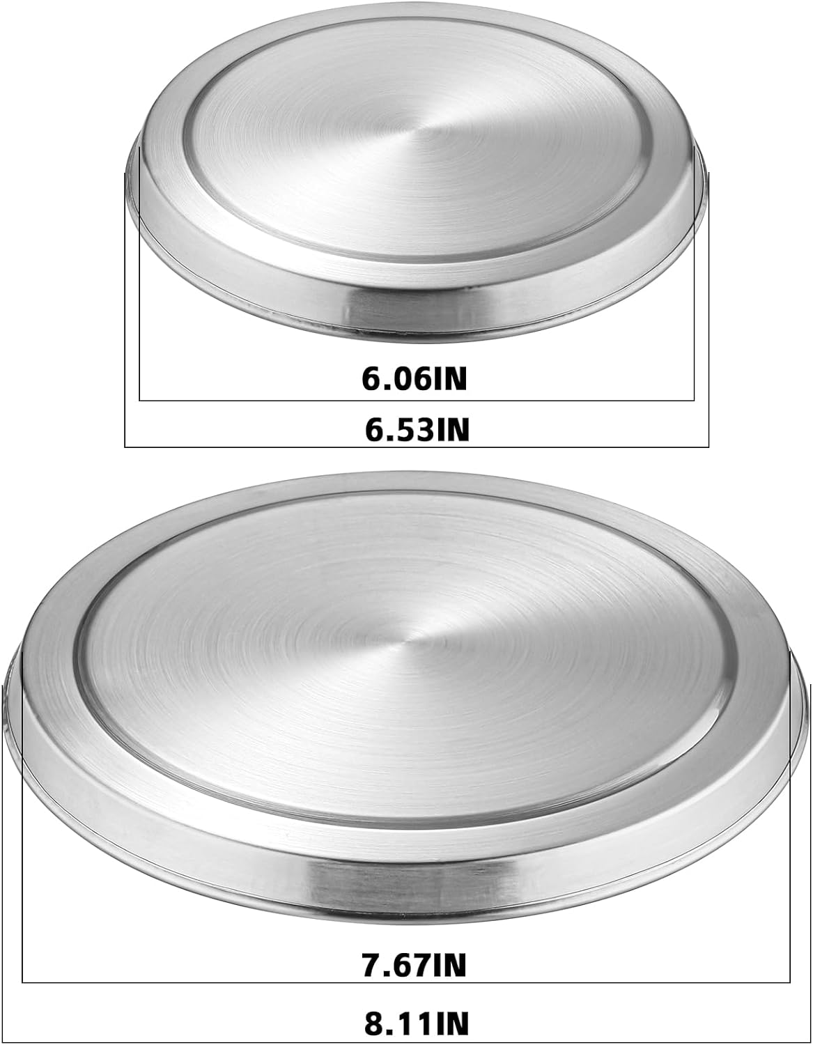 Stove Eye Covers Set of 4, Electric Stove Covers, Stainless Steel Stove Gap Covers Cooker, 2 Pcs 8.2 Inch and 2 Pcs 6.3 Inch Stove Top Covers for Electric Stove - Image 3
