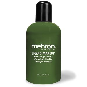 Mehron Makeup Liquid Makeup | Face Paint and Body Paint Perfect for Halloween, Cosplay I Air Brush Compatible 4.5 oz (133 ml) (GREEN)