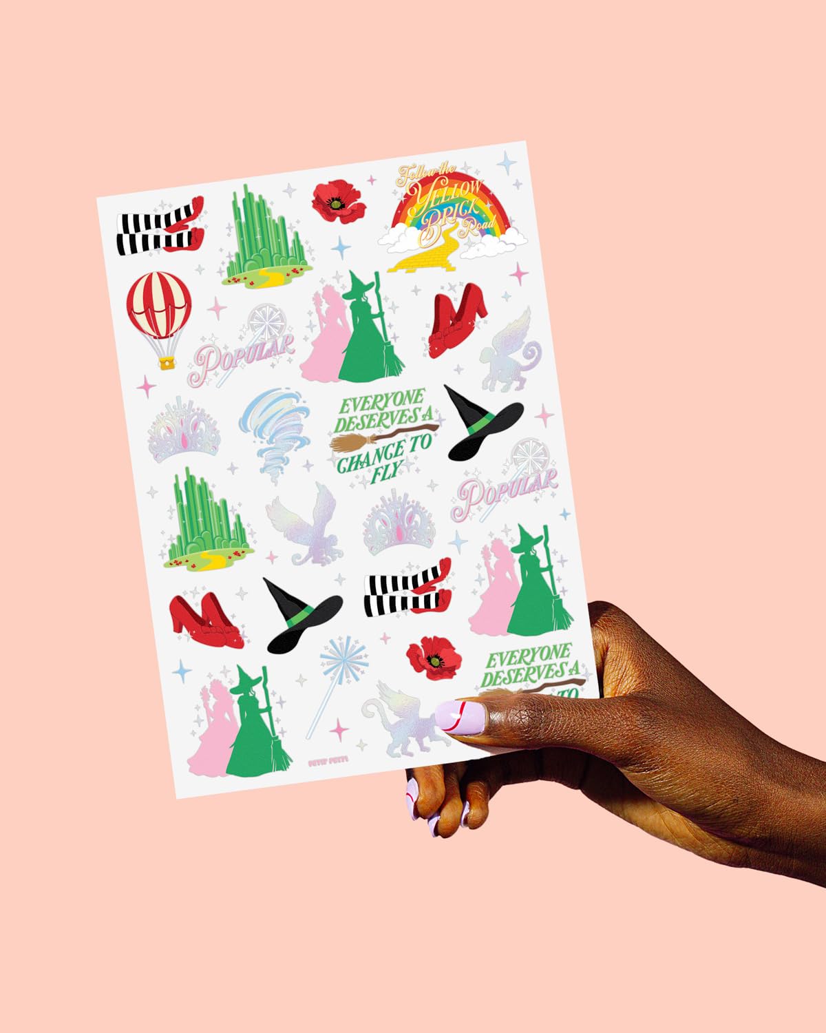 xo, Fetti Witch Temporary Tattoos - 52 iridescent Foil Pcs | Birthday Witch Accessory, Kids Wizard Party Favor, Cute Musical DIY Activity - Image 5