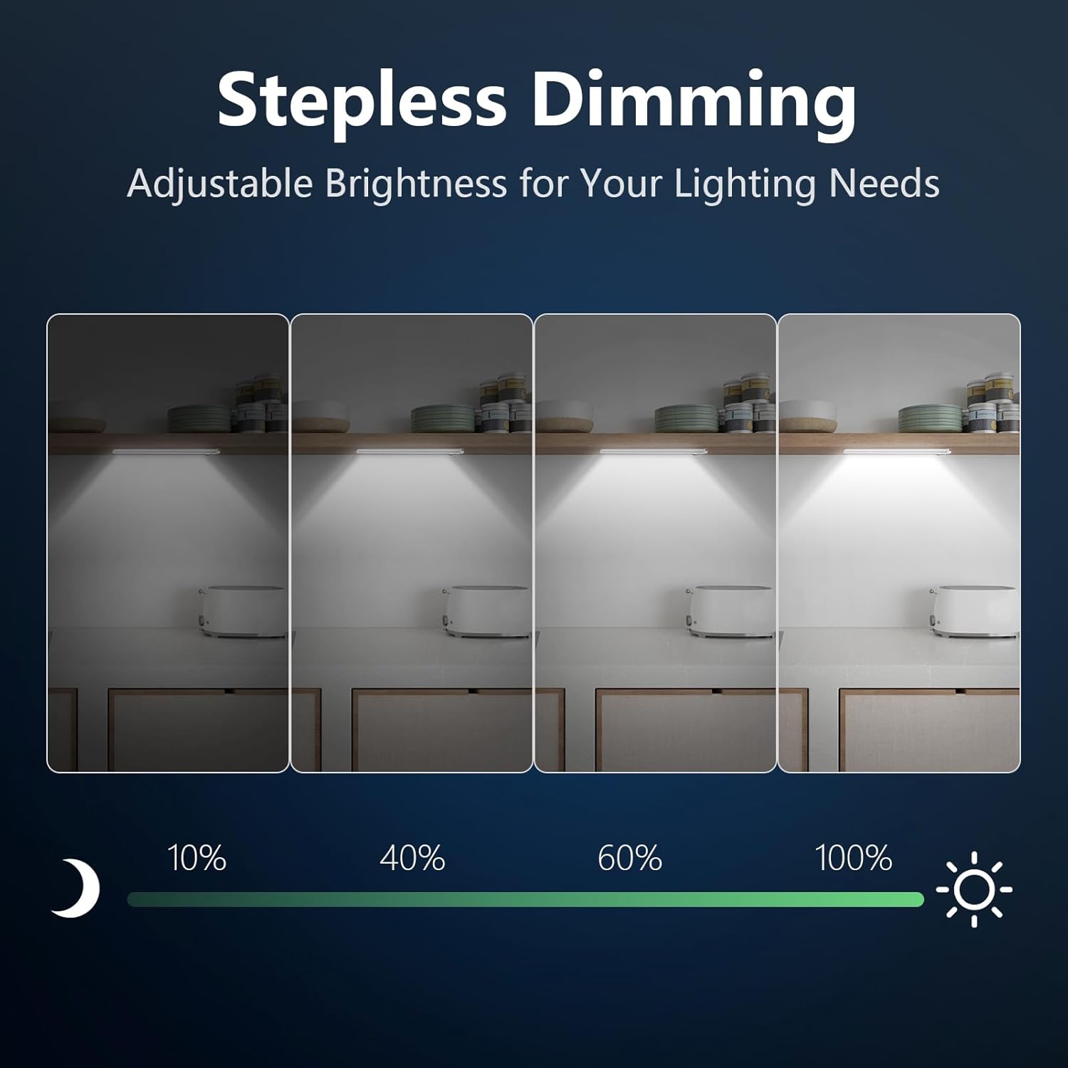 Under Cabinet Lighting, 3 Colors, Motion Sensor Light Indoor, LED Rechargeable Closet Lights Battery Operated, Dimmable Night, Stick-On Magnetic Cabinet Lights for Kitchen Stairs Hallway - Image 7