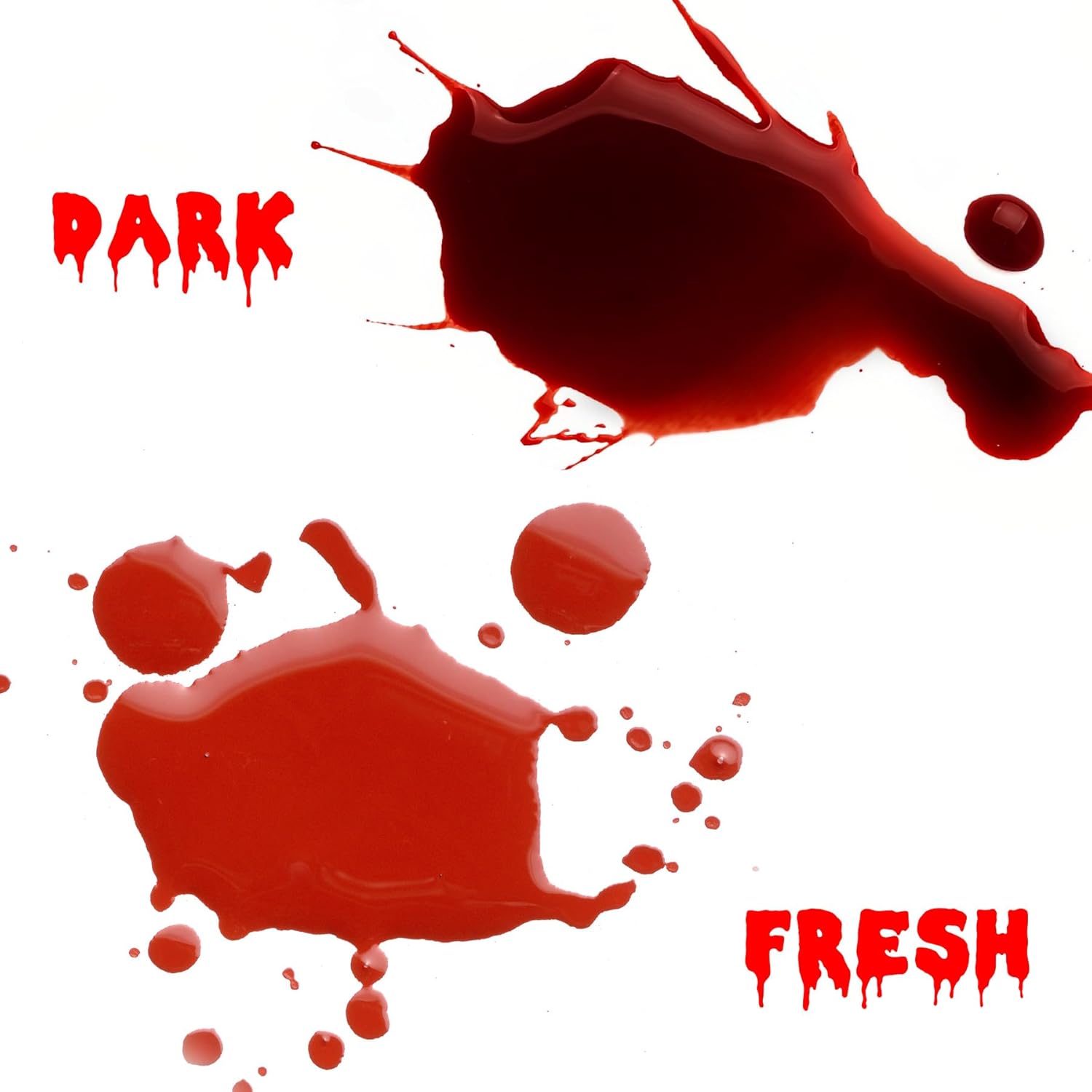 7 PCS Halloween Fake Blood Spray Makeup Kit - Fake Blood 2.1oz X4 + Coagulated Blood Gel 1.41oz + Soap + Sponge, Washable Blood Paint for Clothes SFX Makeup Vampire Accessories, Dark & Fresh - Image 7