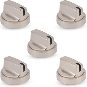Upgraded WB03X29300 Stove Knob Replacement for ge JGP3030SL1SS 30 Inch Range JGP3036SL1SS 36 Inch Gas Stoves Ranges, Oven Burner Cooktop Control Knobs Replace Part # AP6301265 4585904, Pack of 5