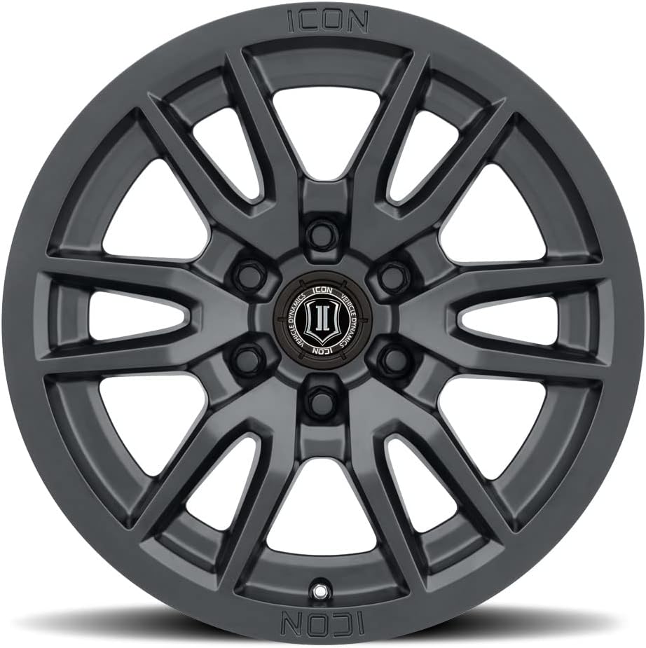 ICON Alloys Vector 6, Satin Black, 17 x 8.5/6 x 5.5, 0mm Offset, 4.75" BS, 2417858347SB - Image 2