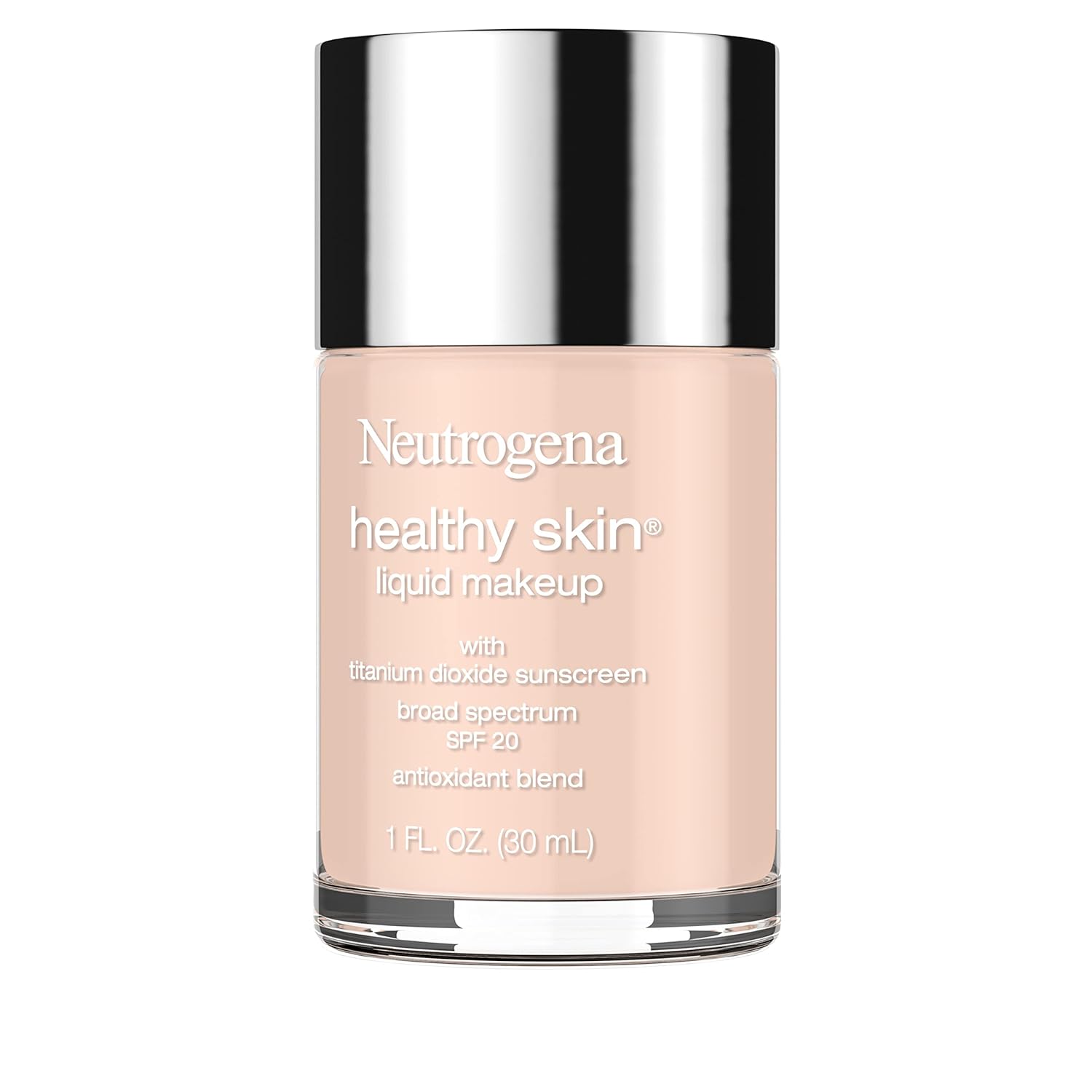 Neutrogena Healthy Skin Liquid Foundation Makeup with Broad Spectrum SPF 20 Sunscreen, Lightweight, Medium Coverage Makeup with Sunscreen and Pro-Vitamin B5, Natural Ivory 20, 1 fl. oz - Image 13