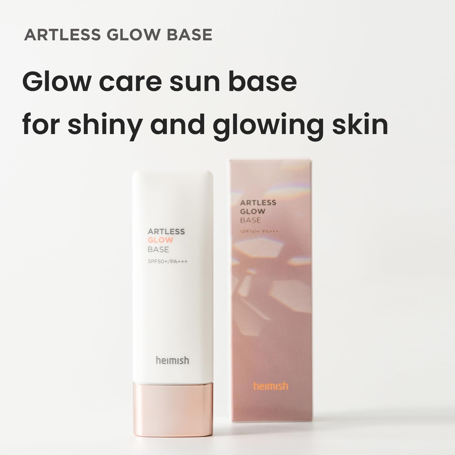 HEIMISH Artless Glow Base 1.35fl.oz/40ml, Multipurpose Makeup Base, Primer, Highlighter, Tone Up Sunscreen for face, Lightweight, Non-greasy, Hydrating, Natural Finish with SPF 50+ PA++++ - Image 2