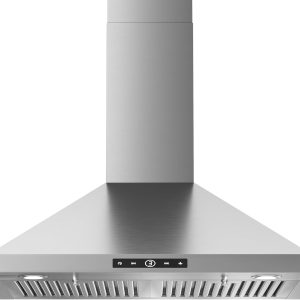 Wall Mount Range Hood 30 inch, 580 CFM, Ducted/Ductless Convertible, Stainless Steel Kitchen Vent Hood with 3-Speed Fan and LED Lights
