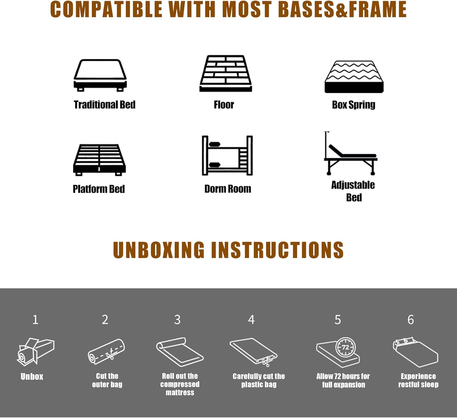 Twin Mattress 8 Inch Hybrid Mattress in a Box Memory Foam & Individual Pocket Spring Motion Isolation Edge Support Pressure Relief Medium Firmness Certified Foams & Fabric Fiberglass Free - Image 11