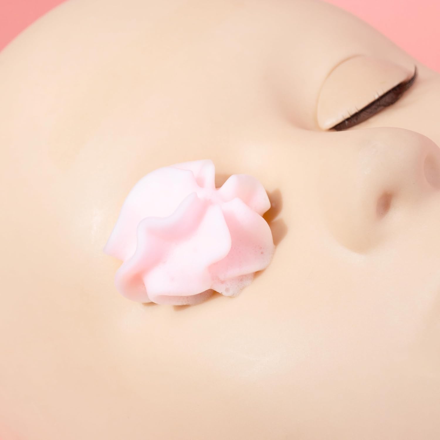 Whipped Lash Cream Shampoo Foam Cleanser | Eyelash Extension Cleaning Bath Kit | Salon & Home Use 100ml Strawberry Pink - Image 4