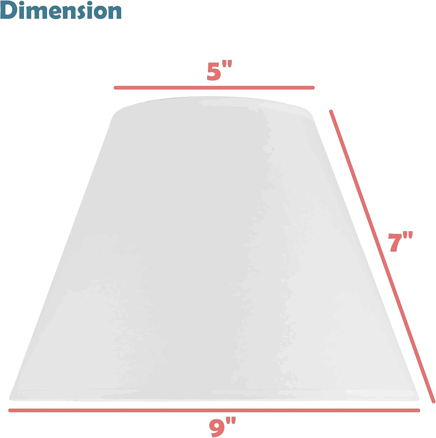 Aspen Creative 56038 Empire Uno Lamp Shade in White with Petal Paper, 5" Top x 9" Bottom x 7" Slant Height, Slip UNO 33mm - Image 5