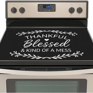 Stove Top Cover for Electric Stove (30"x21")- Ceramic Stove top Cover, Heat Resistant Glass Cooktop Cover, Flat RV Range Stovetop Protector, Dish Drying Mats for Kitchen, Heat Resistant Mat