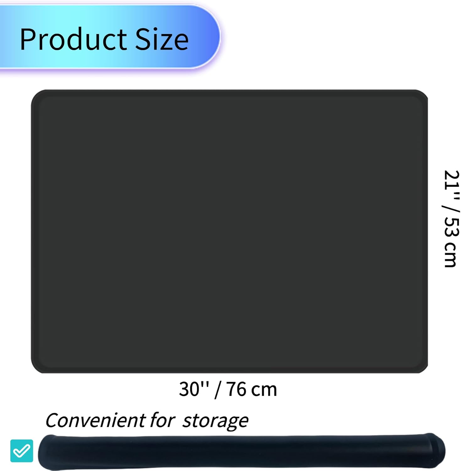 Electric Stove Top Cover Silicone - Upgraded 30" x 21" Glass Stovetop Countertop Protector Mat - Oven Induction Cooktop Guards Mat Extra Space for Kitchen RV XXL - Image 2