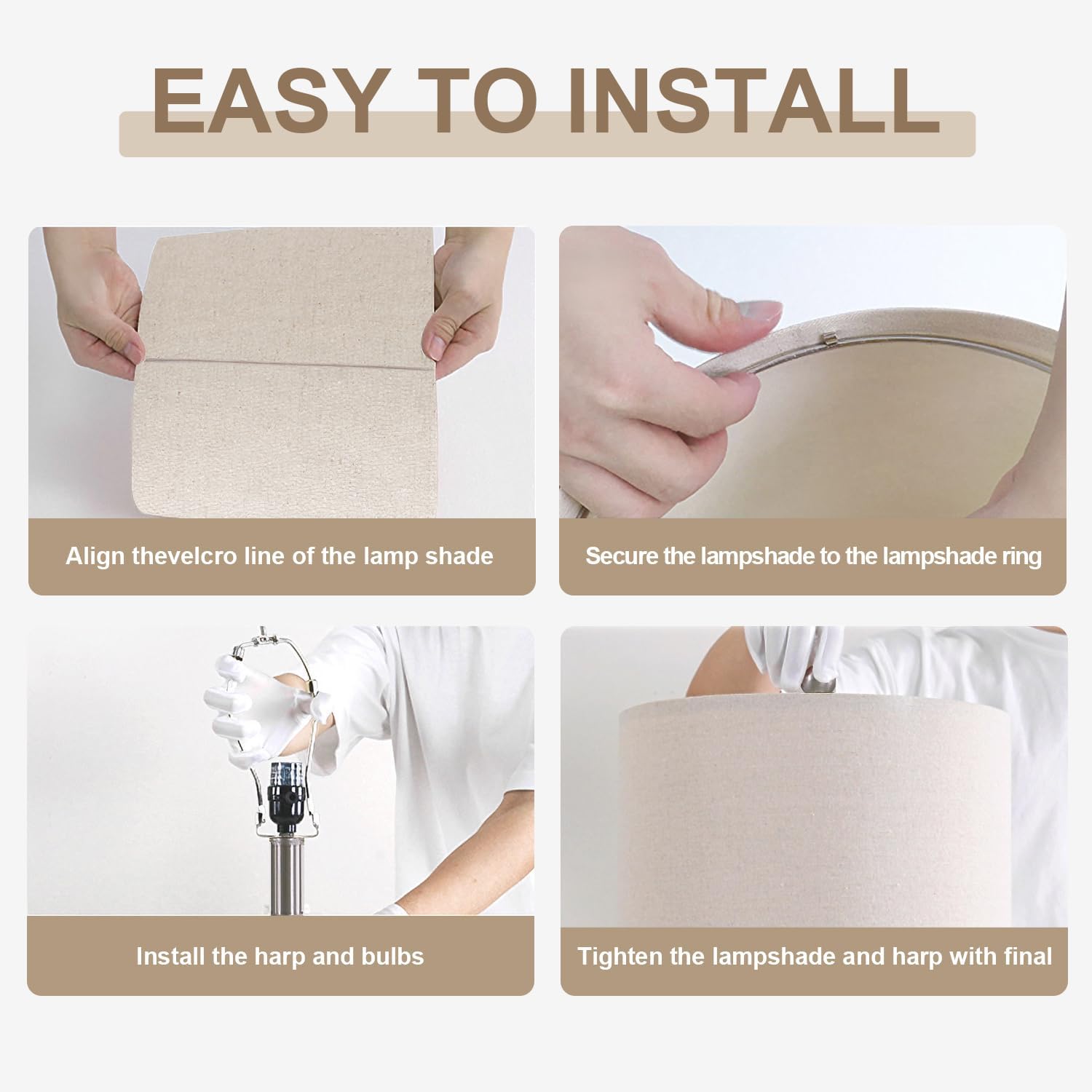 24.5" Handcrafted Ceramic Table Lamp - Single Farmhouse Vintage Rustic Bedside Lighting for Living Room, Bedroom, Entryway | Nightstand & End Table Decor with Linen Shade (Bulb Not Included) - Image 5