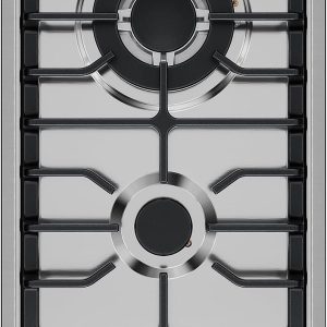 Empava 12 Inch Built-In Gas Cooktop with 2 Sealed SABAF Burners, Stainless Steel Surface Dishwasher Safe Cast Iron Grates, NG/LPG Convertible