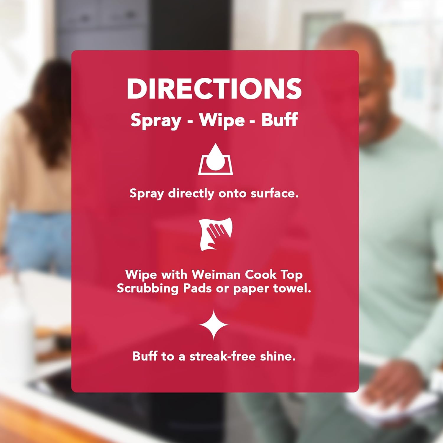 Weiman Cooktop and Stovetop Daily Cleaner Spray, Streak-Free, Non-Abrasive - 2 Pack, 22 oz with Micro Fiber Buffing Towel Included - Image 9