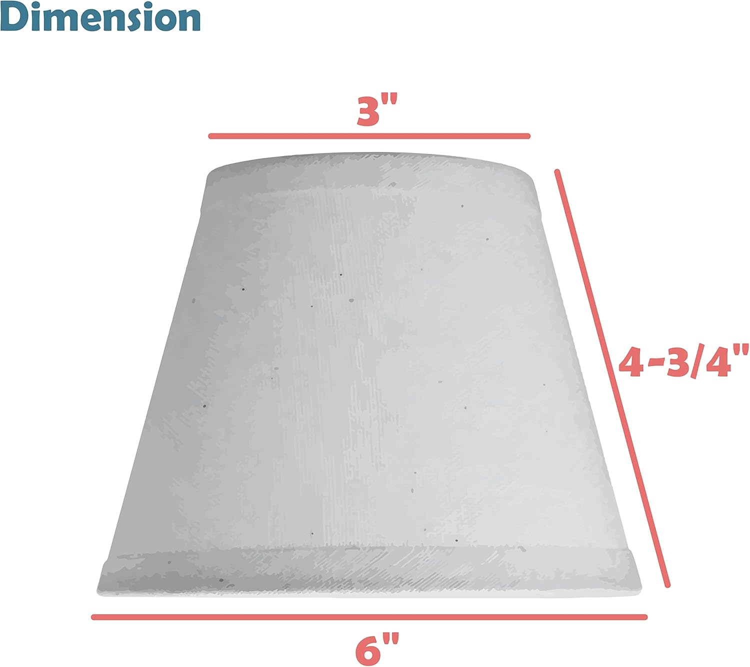 Aspen Creative 51004 Empire Clip On Chandelier Water Hyacinth Lamp Shade, 3" Top x 6" Bottom x 4-3/4" Slant Height - Image 6