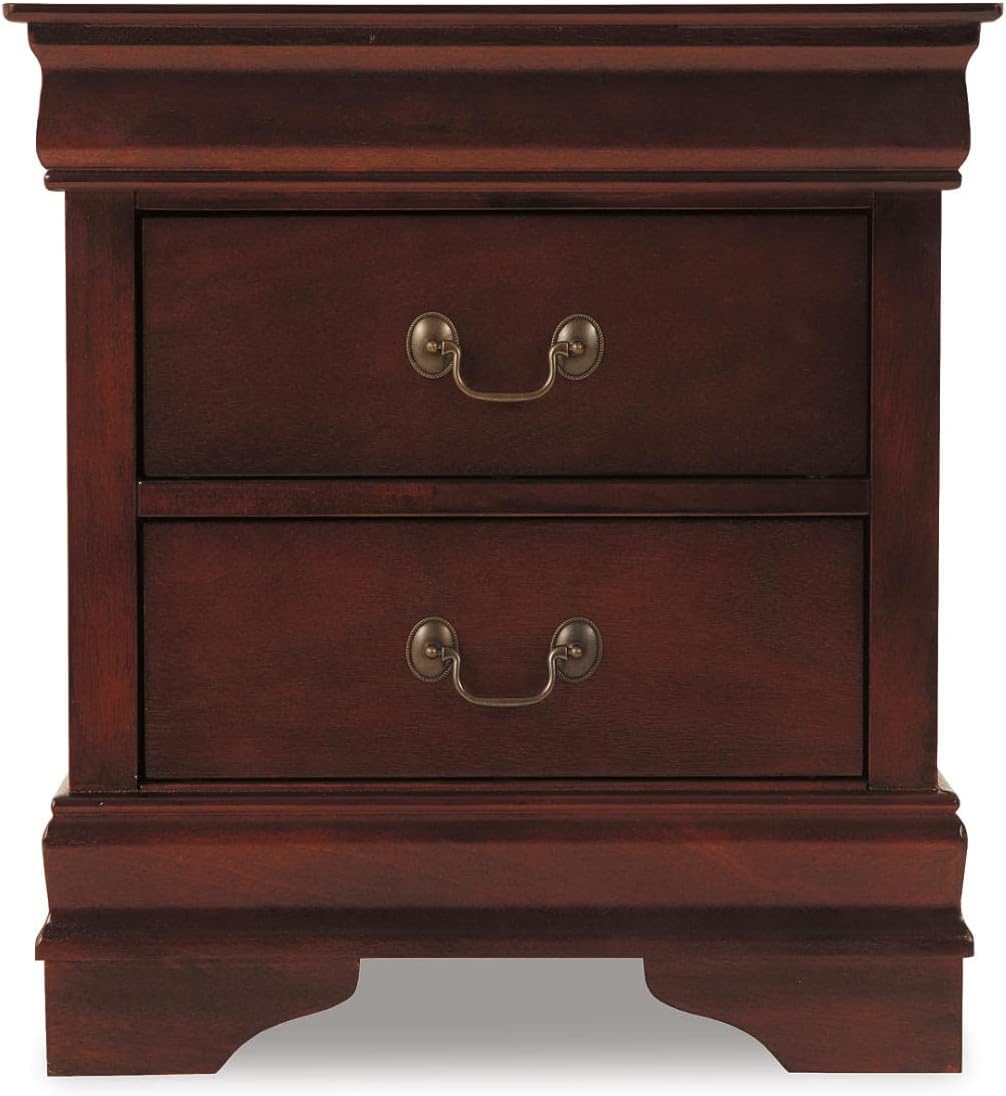 Signature Design by Ashley Alisdair Traditional 2 Drawer Nightstand, 23.75" Tall, Dark Brown - Image 5