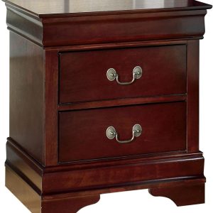 Signature Design by Ashley Alisdair Traditional 2 Drawer Nightstand, 23.75" Tall, Dark Brown