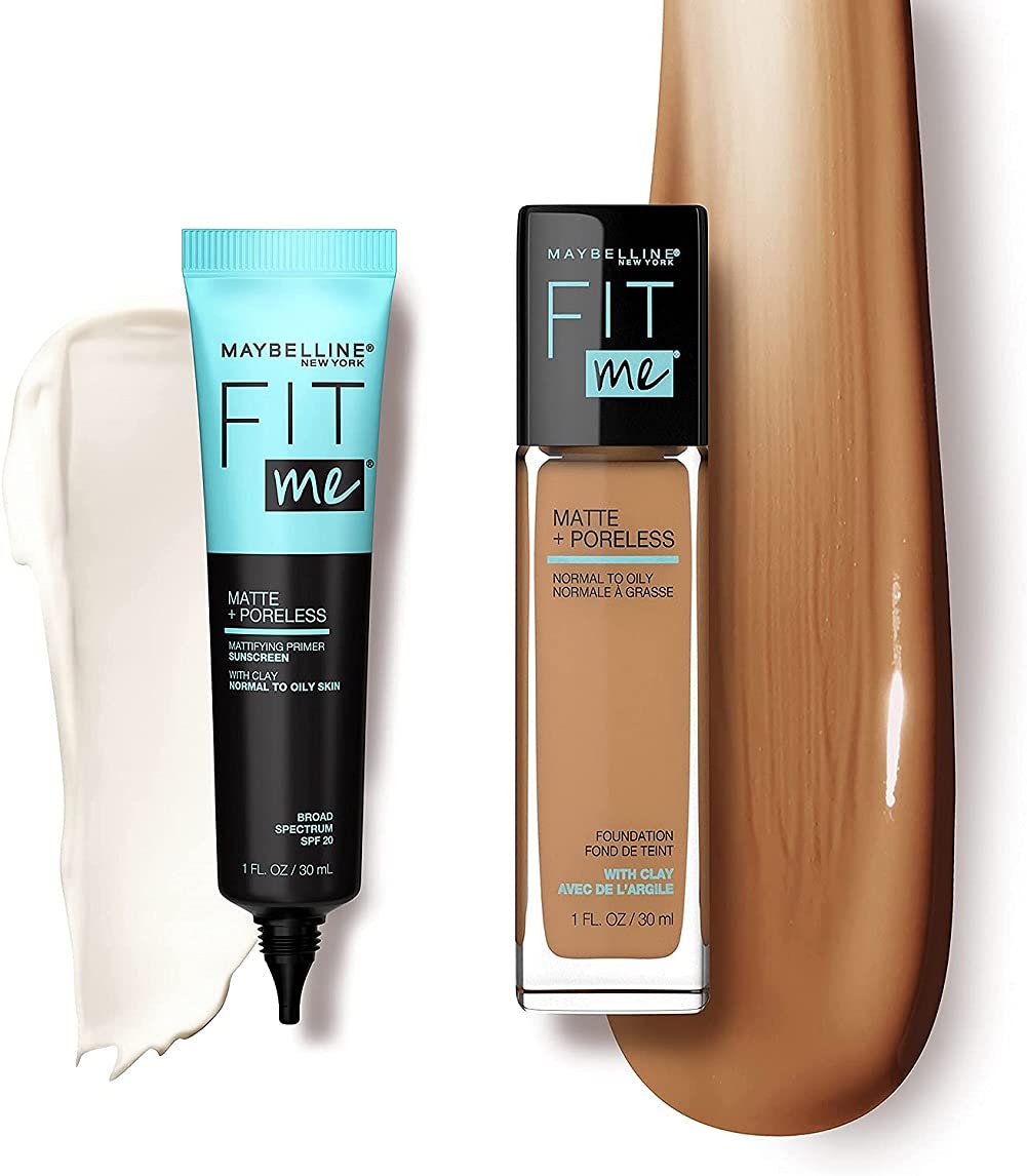 Maybelline Fit Me Matte + Poreless Mattifying Face Primer Makeup With Sunscreen, Broad Spectrum SPF 20, 16HR Wear, Shine Control, Clear, 1 Count - Image 9
