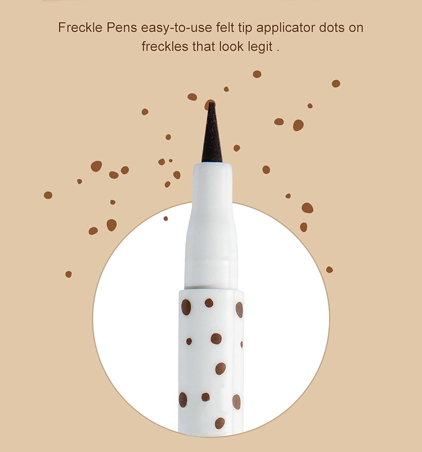 AKARY Freckle Pen Professional Lifelike Face Concealer Point Out Natural Waterproof Longlasting Soft Artificial Freckles Fine Makeup Freckle Pen Life Face Decoration (#02 Natural coffee) - Image 6