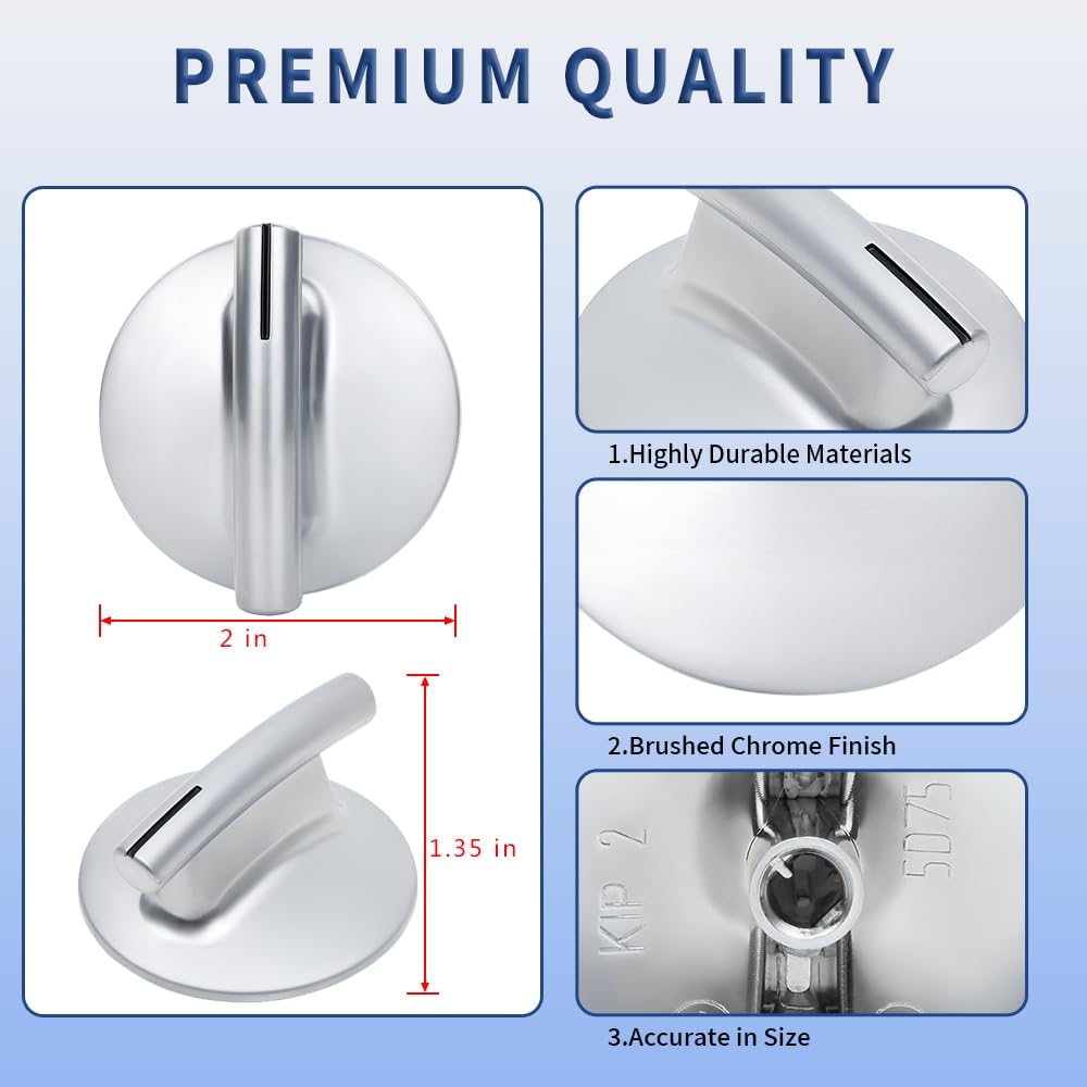 4Pcs WP74010839 Cooktop Burner Knob Replacement Part fit for Jenn-Air Stove/Range - Replaces 74010839, 7737P372-60, Not Universal - Image 5