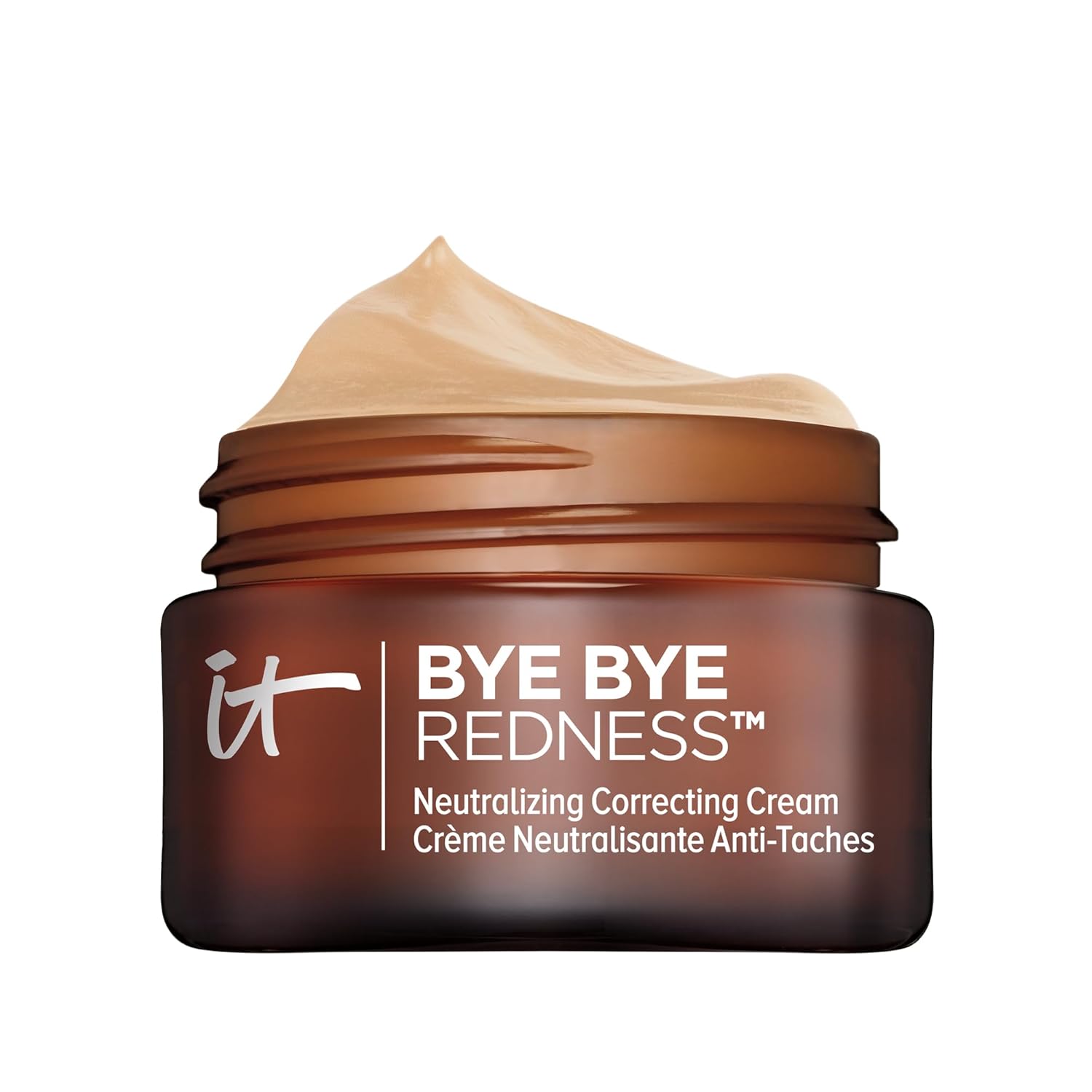 IT Cosmetics Bye Bye Redness Full Coverage Color Correcting Cream - Redness Neutralizing Tinted Face Moisturizer, 12HR Hydration, Hyaluronic Acid, Aloe, Colloidal Oatmeal, Rosacea Skin - 0.37 fl oz