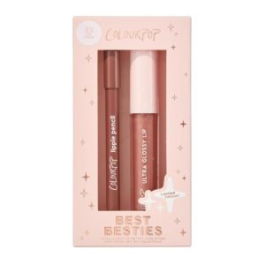ColourPop Best Besties Lip Pencil & Gloss Duo - Shimmery Nude Lip Combo for Definition & Shine - Includes Shades BFF 2 & It Girl (2 Count)