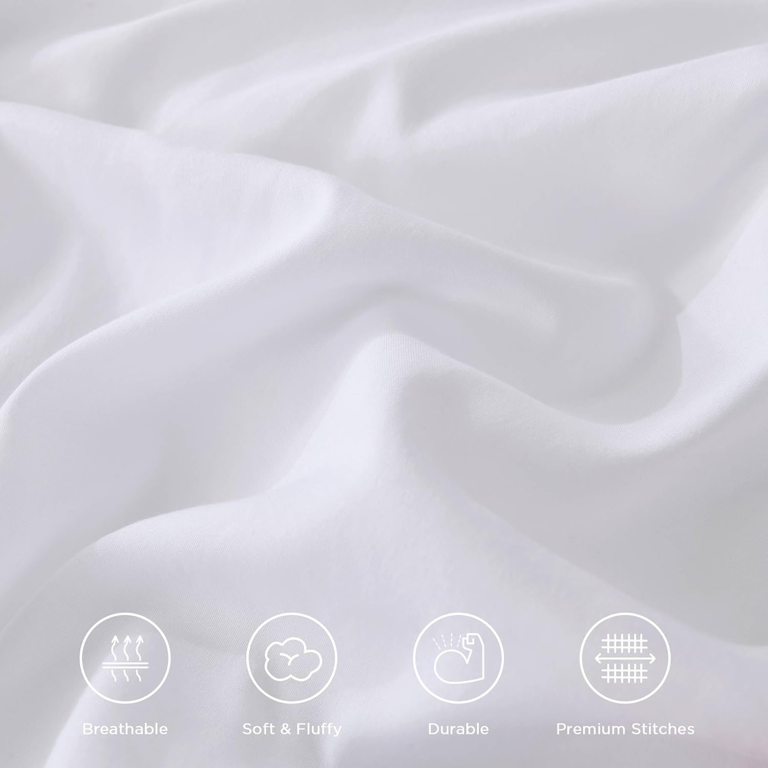 Andency White Ruffle Comforter Full Set, 3pcs Vintage Farmhouse Shabby Chic Bedding Comforter Set, Soft Lightweight Fluffy Bed Comforter Sets All Season Bedding Set - Image 9