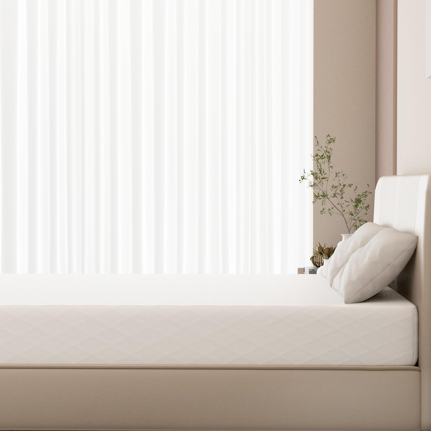 8 Inch Full Mattress,137 * 190cm,8 inch Thick,Memory Foam Mattress, Relieves Back Pain,Good air Permeability,CertiPUR-US Certified,White 【2025 New Version】 - Image 6