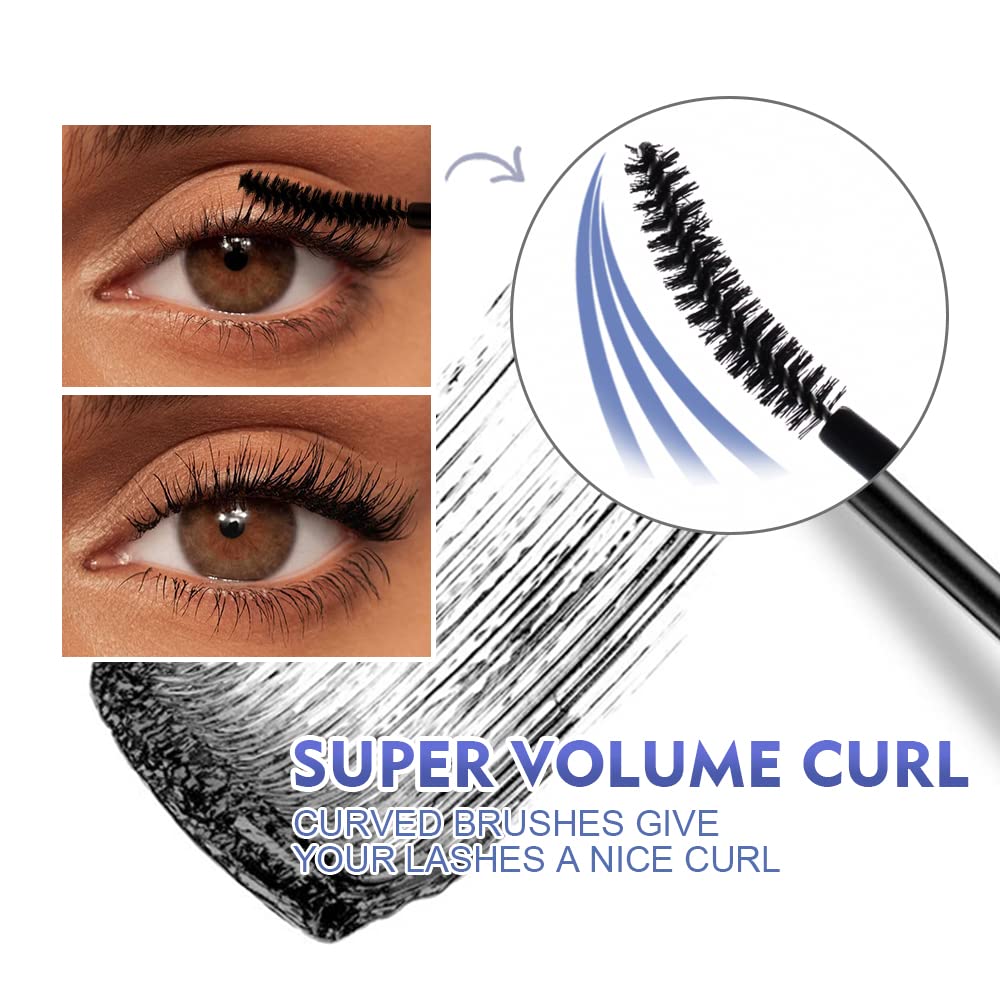 SACE LADY Black Mascara, Waterproof Volume Lengthening Eyelashes Mascara, Long Wearing Natural-Looking Smudge-Proof No Clumping Eye Makeup - Image 3