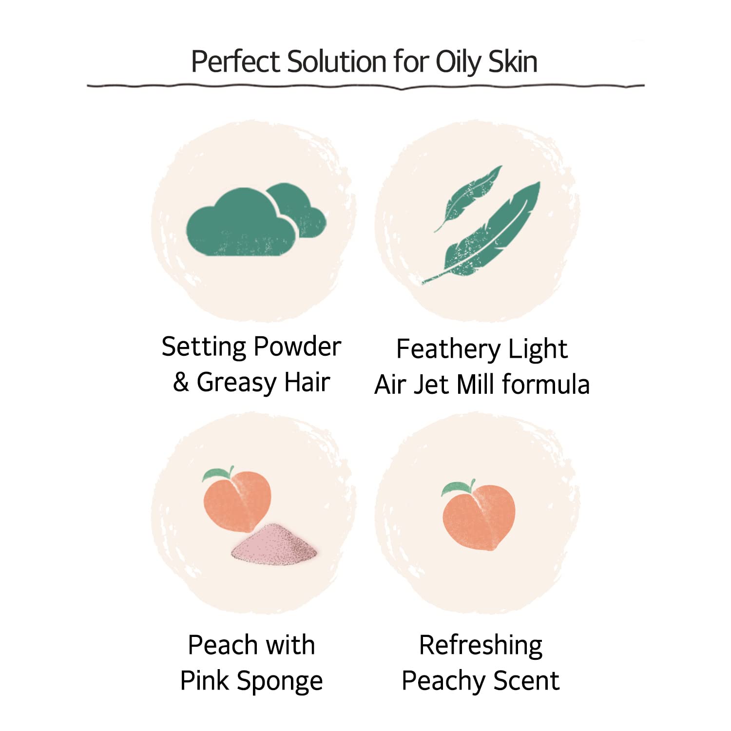SKINFOOD Peach Cotton Multi Finish Powder 5g - Korean Peach Extract & Calamin Sebum Control Face Powder - Silky Setting Powder - Setting Powder for Oily Skin - Sweet Peach Scent for Soft Skin - Image 6