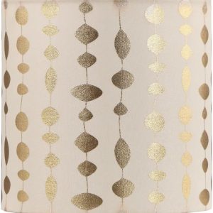 Aspen Creative 31314, Hardback Drum Spider Lamp Shade with Gold Print, 10" Top x 10" Bottom x 10" Height