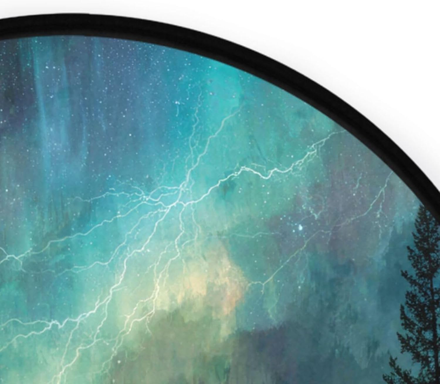 ALAZA Night Forest Round Floor Mat Non-Slip Absorbent Floor Mat for Living Room Bedroom Study Room,36.2 inch Diameter - Image 5