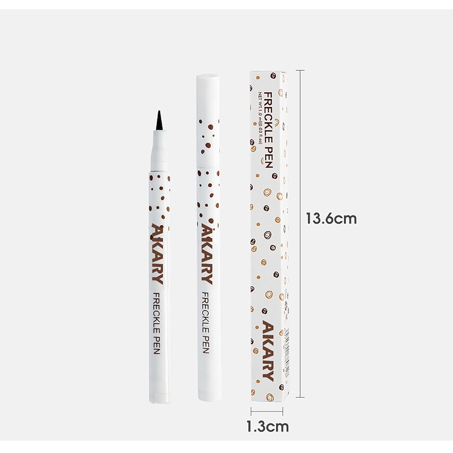 AKARY Freckle Pen Professional Lifelike Face Concealer Point Out Natural Waterproof Longlasting Soft Artificial Freckles Fine Makeup Freckle Pen Life Face Decoration (#02 Natural coffee) - Image 7
