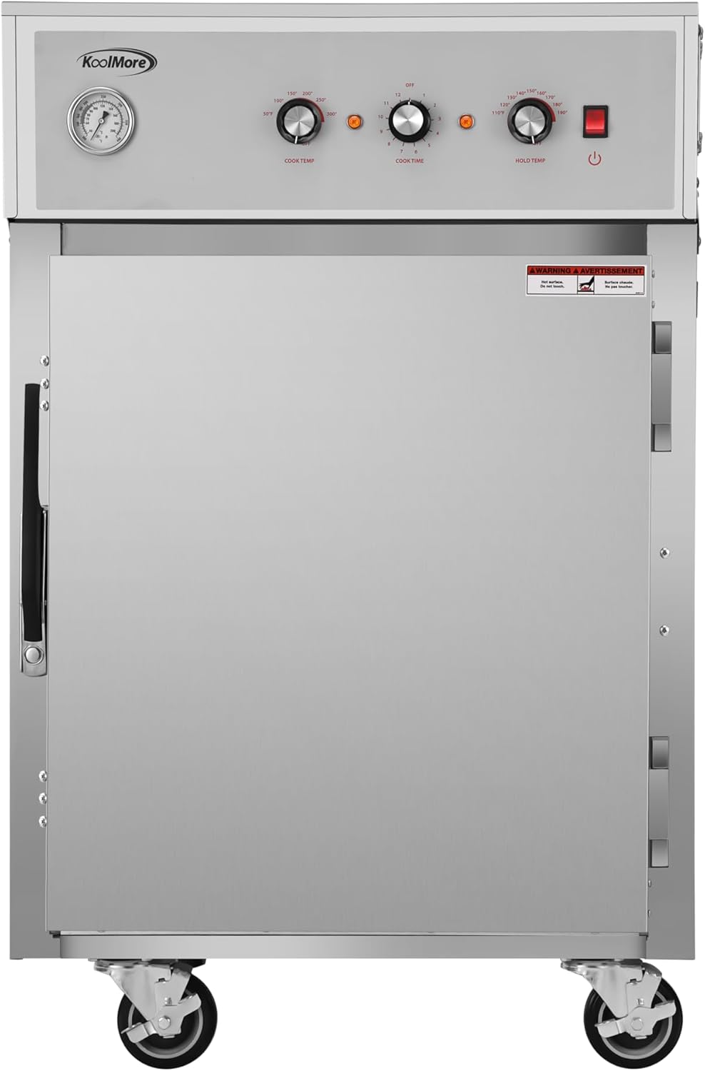 KoolMore KM-CCAH3-1D Half-Size One Door Commercial Cook and Hold Oven 3,000 W and 208/240V, UL Listed in Stainless-Steel