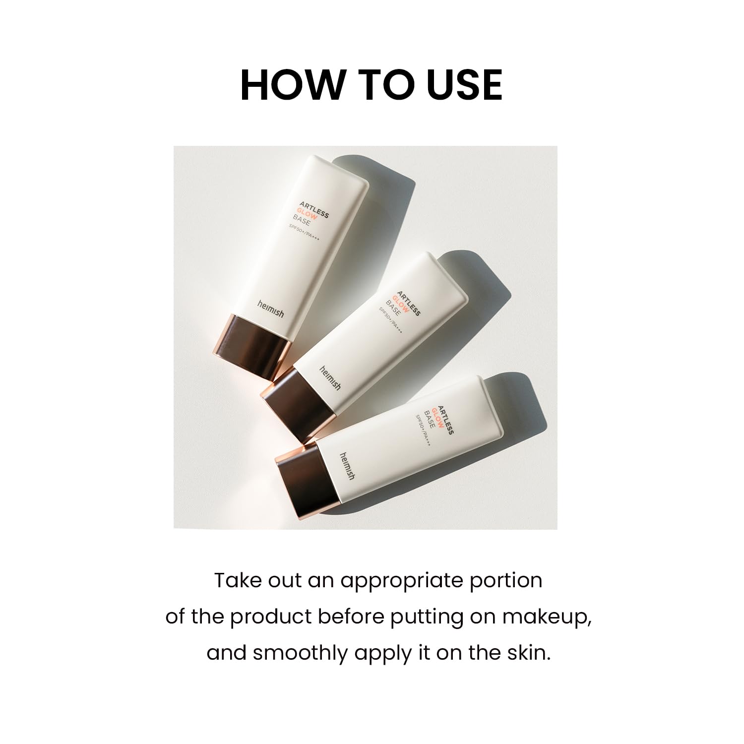 HEIMISH Artless Glow Base 1.35fl.oz/40ml, Multipurpose Makeup Base, Primer, Highlighter, Tone Up Sunscreen for face, Lightweight, Non-greasy, Hydrating, Natural Finish with SPF 50+ PA++++ - Image 7