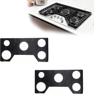 Stove Cover for GE 36 Inch Gas Range, Compatible with Models PGP9036 PGP7036 CGP7036 JGP5036 CGP5036, 0.4MM Thickness Reusable Burner Covers（2-Pack ）