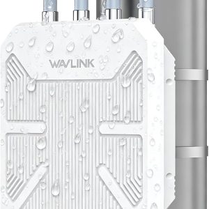 AX1800 WiFi 6 Outdoor WiFi Extender, WAVLINK Long Range WiFi Extender Signal Booster with PoE, Work with Starlink, IP67 Waterproof, Supports Extender/AP/Repeater/Mesh Mode for Farm,RV