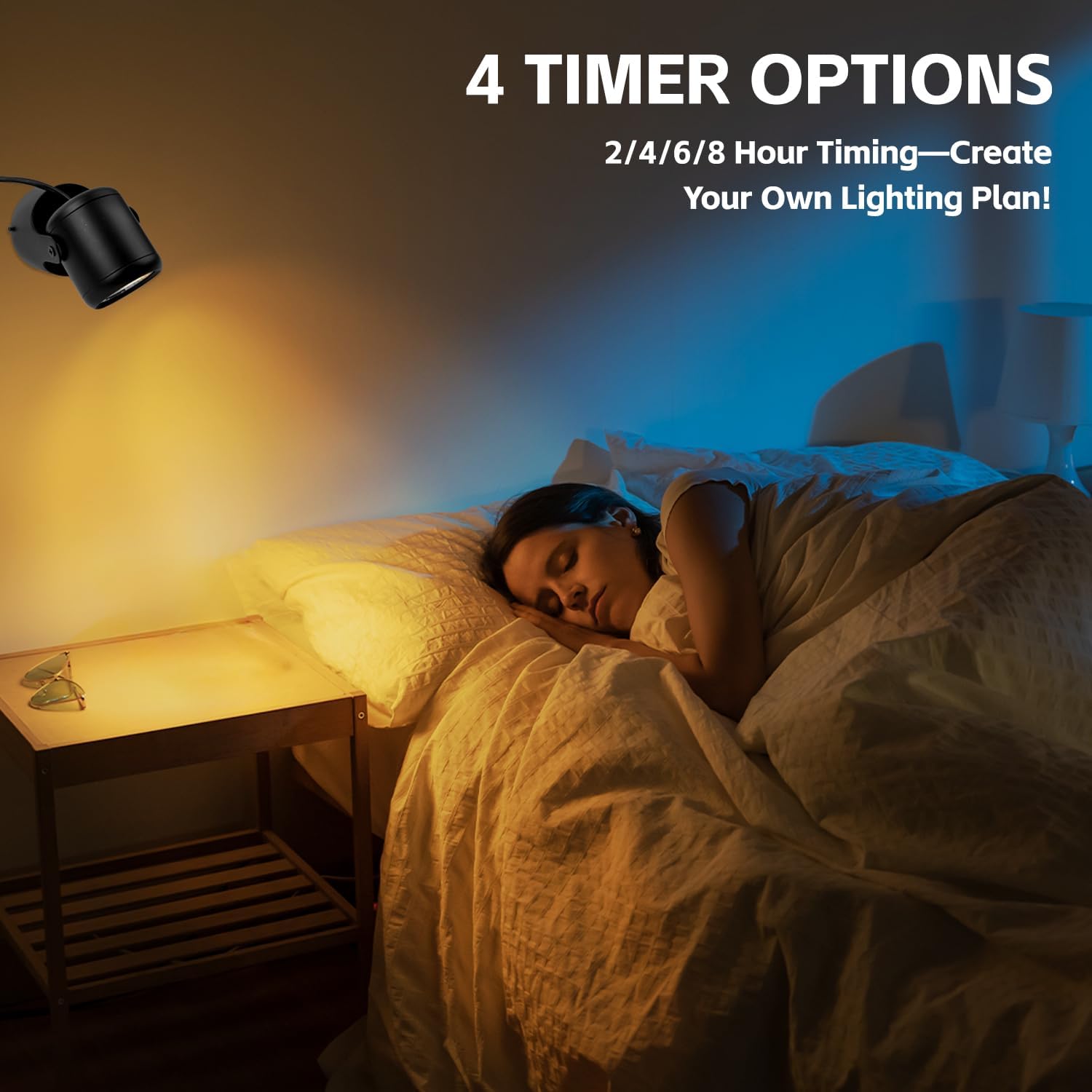 2 Pack 12W LED Spot Lights Indoor with Timer, Remote, Stepless Adjustable Color Temperature, Dimmable, 6000K Accent Up Lights Floor Can Light, Uplighting Spotlights for Indoor, Plant, Artwork - Image 6