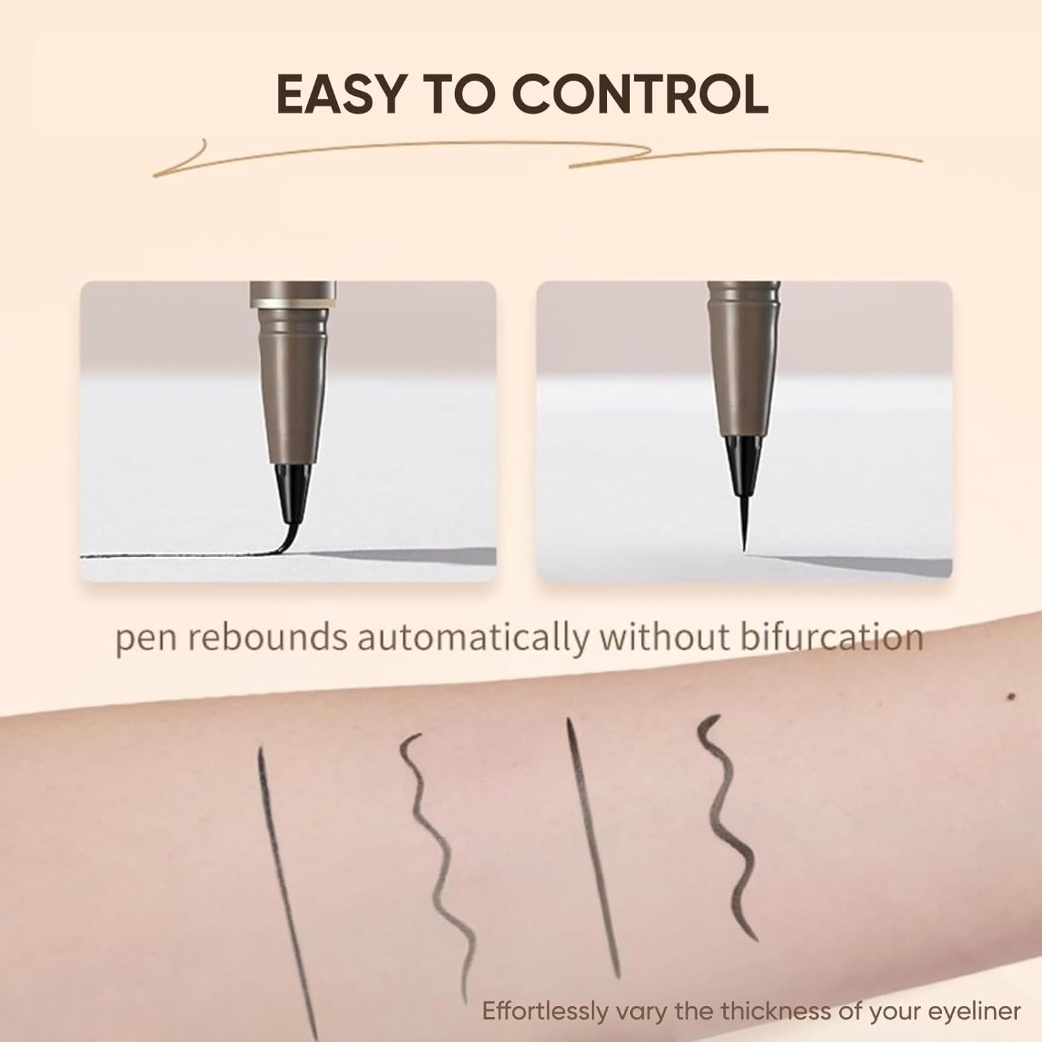 JUDYDOLL Ultra-Fine Liquid Eyeliner - Precision Tip for Flawless Application, Long-Lasting & Smudge-Proof, Quick-Drying, Waterproof, Ideal for Beginners (#01 Black) - Image 3