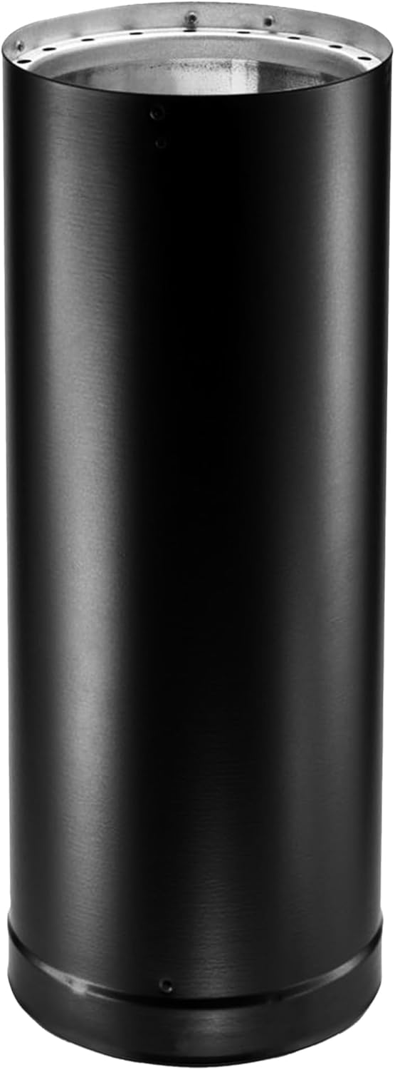 DuraVent DVL Double-Wall Chimney Stove Pipe, 6″ x 48″ – Galvanized Steel Vent and Exhaust Connector for Wood, Oil, Coal or Gas Stoves, Quick Install, Draft-Enhancing Venting Stovepipe