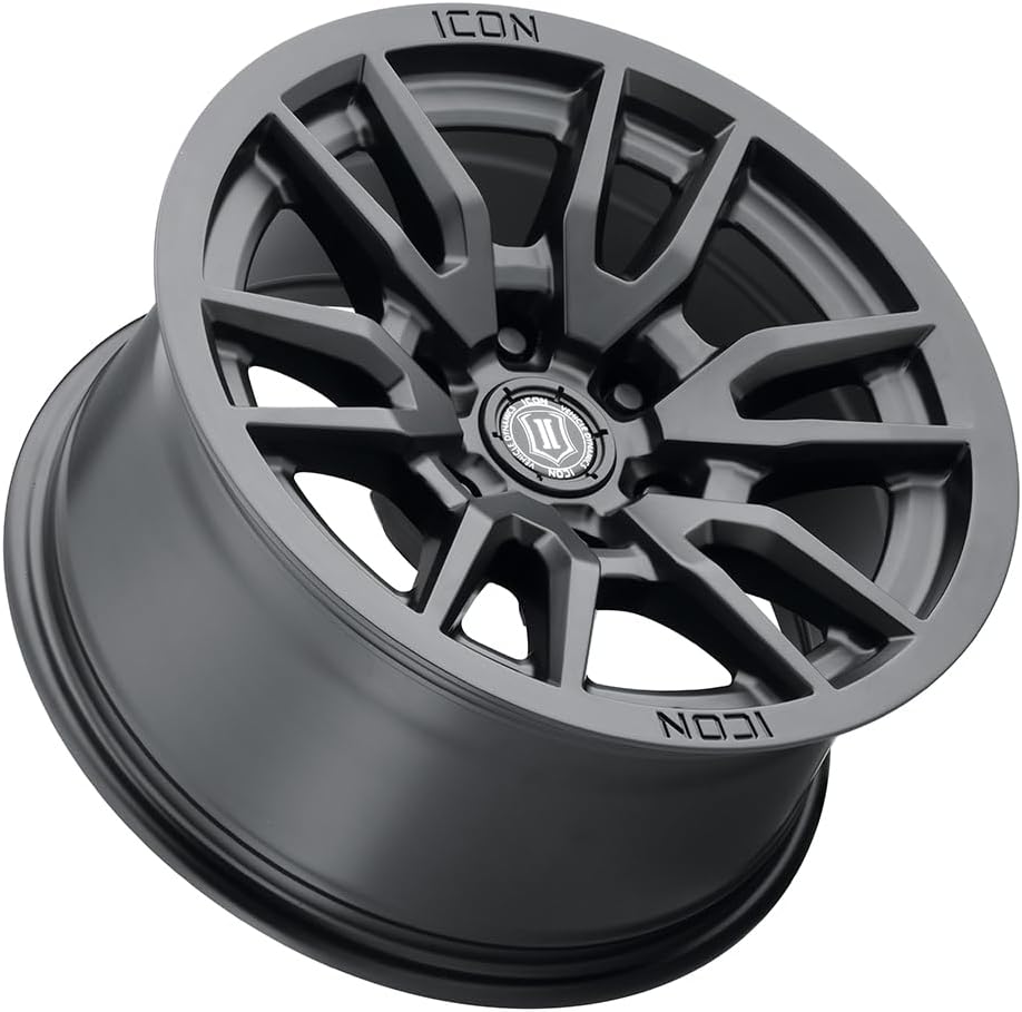 ICON Alloys Vector 6, Satin Black, 17 x 8.5/6 x 5.5, 0mm Offset, 4.75" BS, 2417858347SB - Image 3